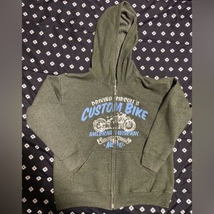 💰2/$10 Kids Hanes Emerald Green Hoody -size m